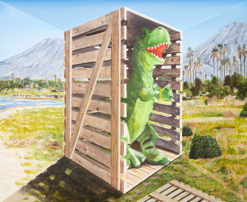 T-Rexspective <p>2015 | 49 x 56 x 12 cm / 19¼ x 22 x 4¾ in</p>
