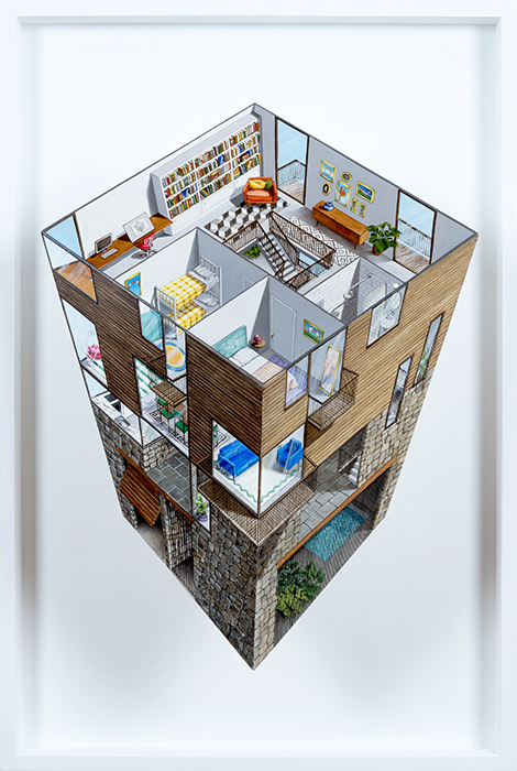 Bird's Eye View <p>2024| 91.4 x 61.5 x 31.2 cm / 35 x 24¼ x 12¼ in.</p>
